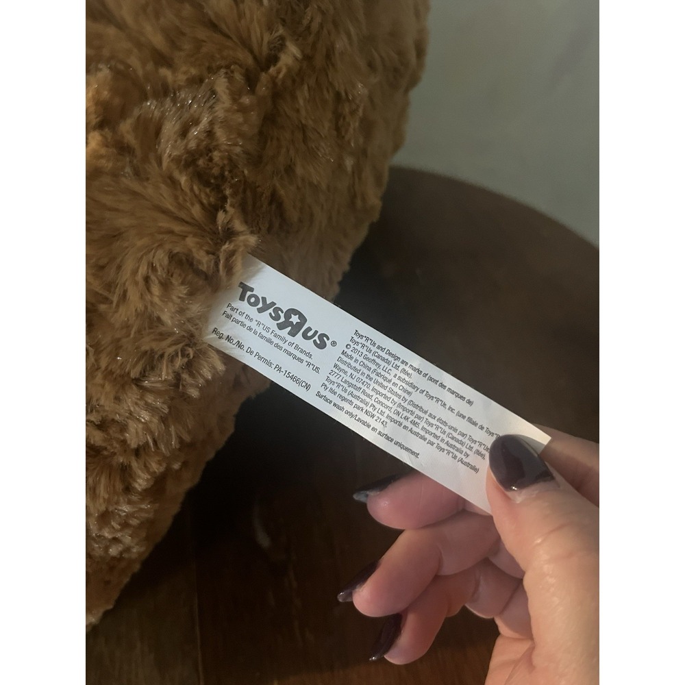 Toys R Us 2013 Large Plush Floppy Brown Two Toned Puppy Dog Stuffed Animal Toy - Picture 4 of 4